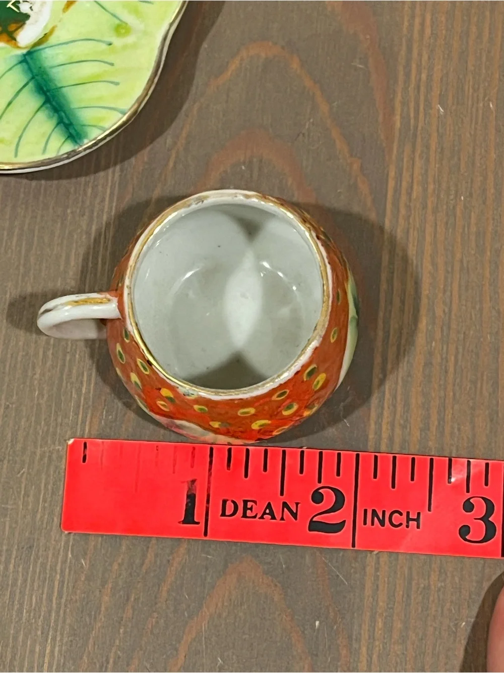 Vintage mini Strawberry cup & saucer Pioneer Village souvenir Made in Japan